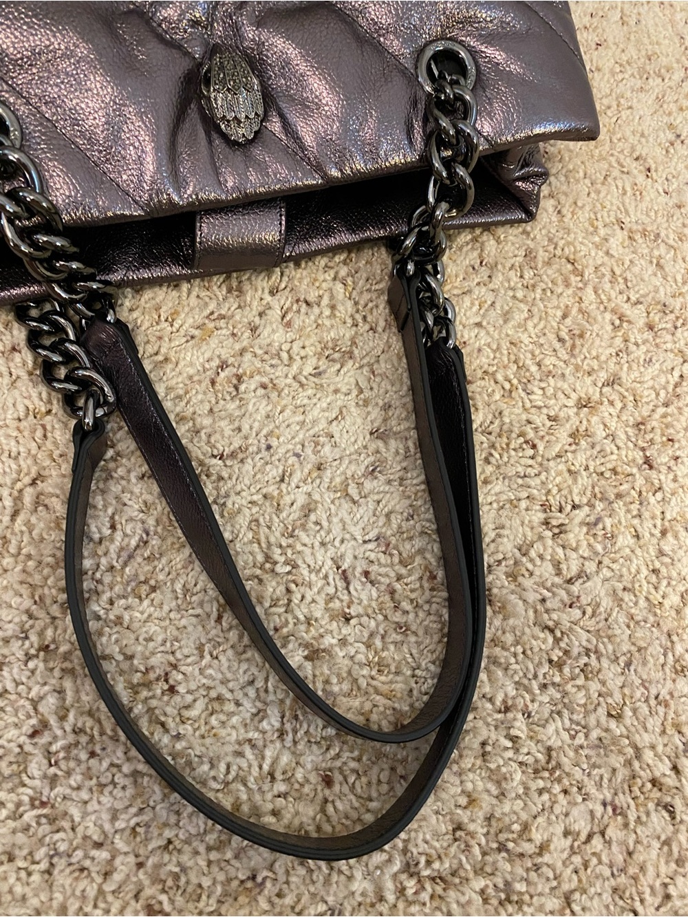 Kurt Geiger Leather Soho dark metallic bag - Picture 15 of 16